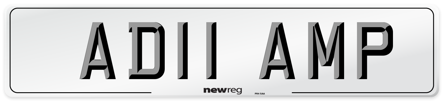 AD11 AMP Number Plate from New Reg